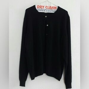 Eddie Bauer Black Cashmere Sweater Size XL